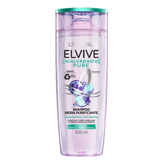 Shampoo Hialurónico Pure Elvive 200 Ml.