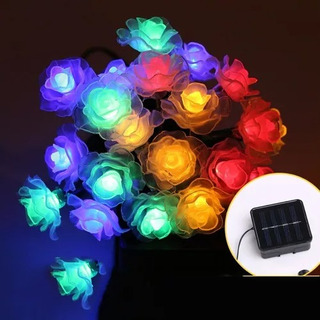 Solar Led Impermeable 5m Led Serie De Luces Rose Jardín Solar Led Impermeable 5m Led Serie De Luces Rose Jardín