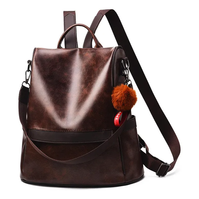 Gift Mochila De Cuero Pu De Moda For Mujer, Bolso De Cuero