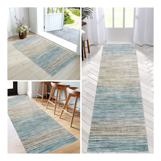 Alfombra Larga Para Pasillo Ft Lavable Antideslizante Tapete