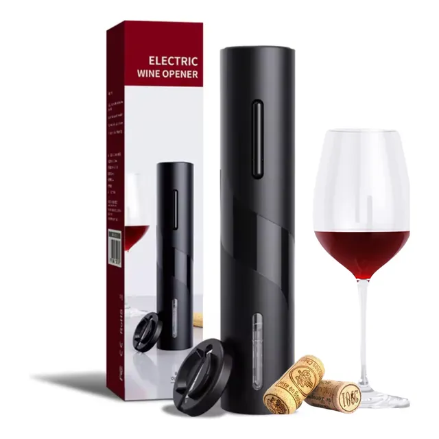 Set De Abridor/sacacorcho Eléctrico De Vino - 02 Piezas
