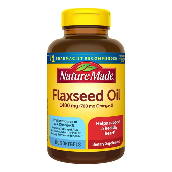 Suplemento De Aceite De Linaza Nature Made 1400 Mg 100 Cápsu