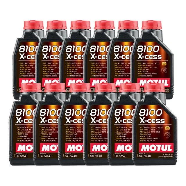 Caixa C/ 12 Litros Óleo 5w40 Motul 8100 X-cess Gen2 502 00