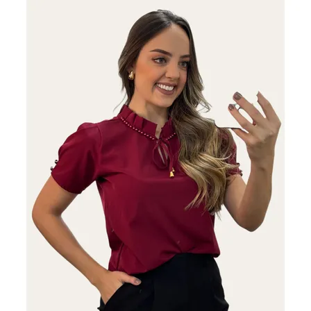 Blusinha Feminina Manga Curta Moda Evangélica Moda Modesta