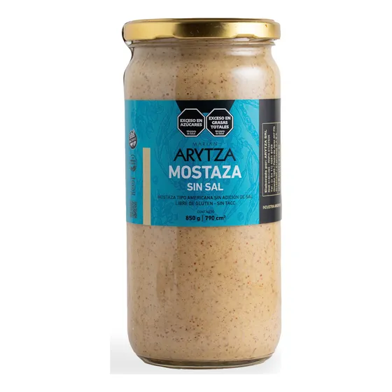 Mostaza Sin Sal Arytza 850g. - 100% Saludable - Sin Tacc