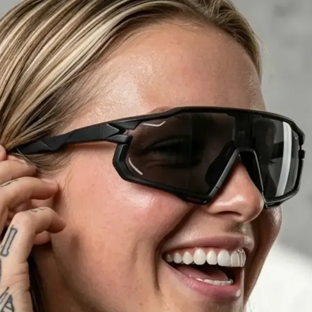Oculos de Sol Esportivo Corrida Runner Run Pace Polarizado Anti Reflexo Premium Uv400 Pedal Futevolei Ciclismo Baixa Ped