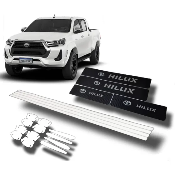 Cubre Zócalos Carbono Nueva Toyota Hilux Envio Gratis