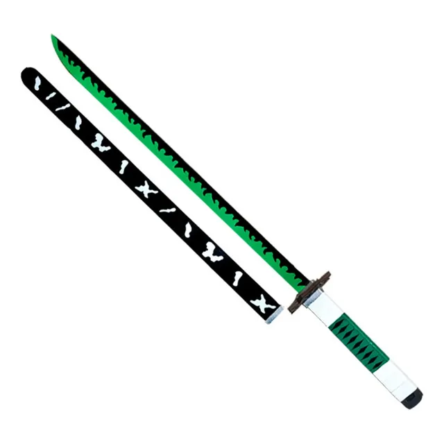 Espada / Katana Demon Slayer Sanemi 90cm Em Mdf (madeira)