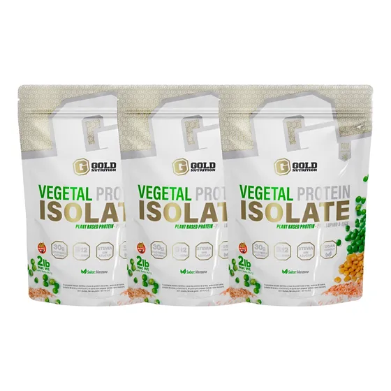 Vegetal Proteina Vegana 100% 2lb Gold Nutrition X3. Outlet
