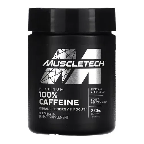 Muscletech Platinum 100% Caffeine 125 Capsulas Cafeina L