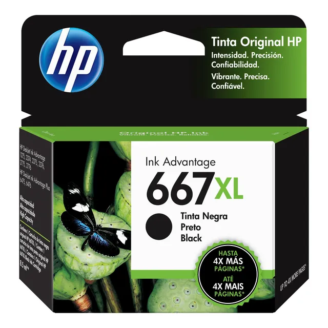 Cartucho de tinta HP 667XL negra Original (3YM81AL)