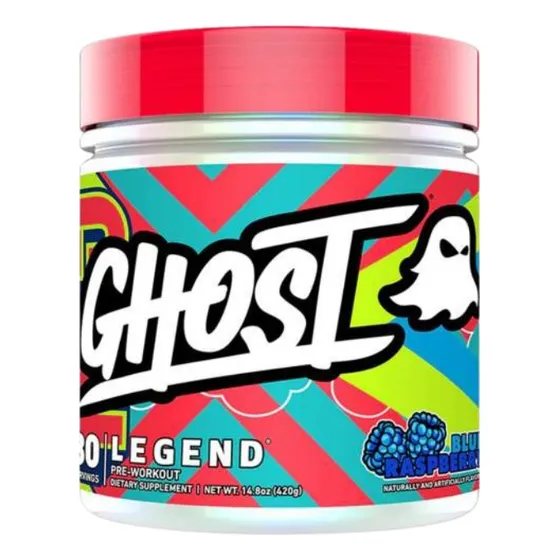 Suplemento En Polvo Ghost  Ghost Pre Work Out Pre Entrenamiento Sabor Blue Raspberry En Bote De 1ml 30 Un