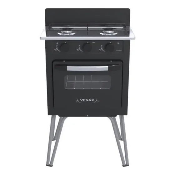 Cocina A Gas Con Horno Color Negro Tipo De Conexión Gas Envasado