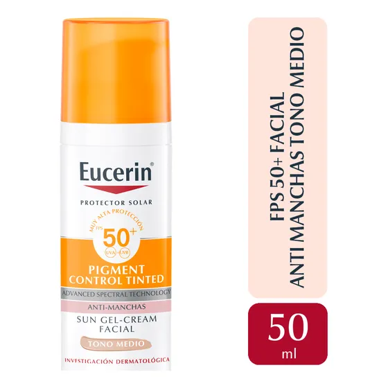 Eucerin Pigment Control Protector solar facial FPS 50 x 50 ml con color