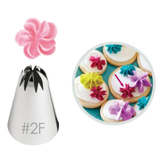 Duya Número 2f / Boquilla de flor de gota #2f Marca Wilton