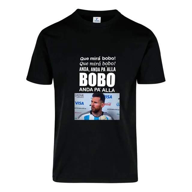 Remera Que Miras Bobo Messi Mundial Argentina