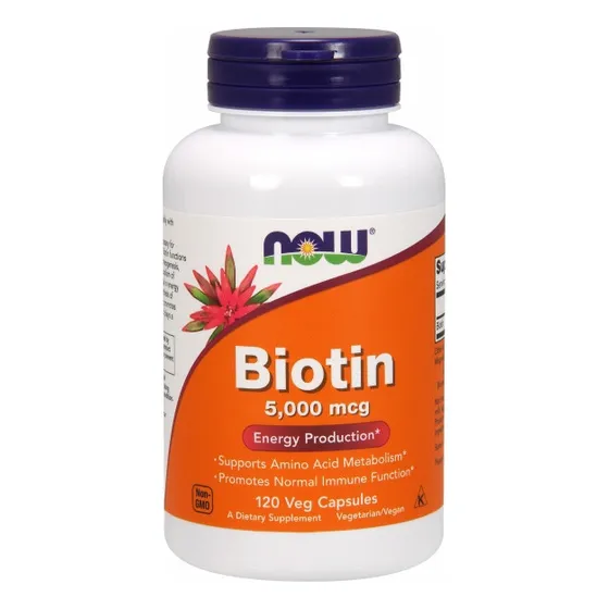 Supplement Now Foods Biotina 5000 Mcg 120 Vcaps (paquete De