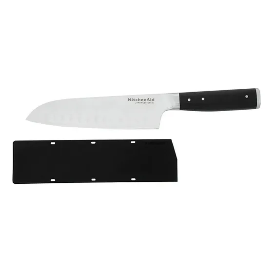 Cuchillo para cortar carne Santoku forjado de 7 peniques con funda de acero inoxidable Kitchenaid Color