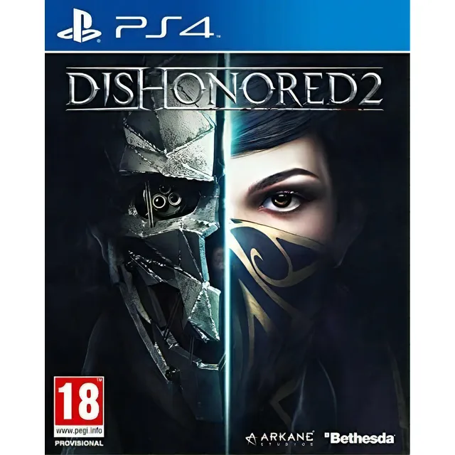 Disco físico europeo de Dishonored 2 para PS4