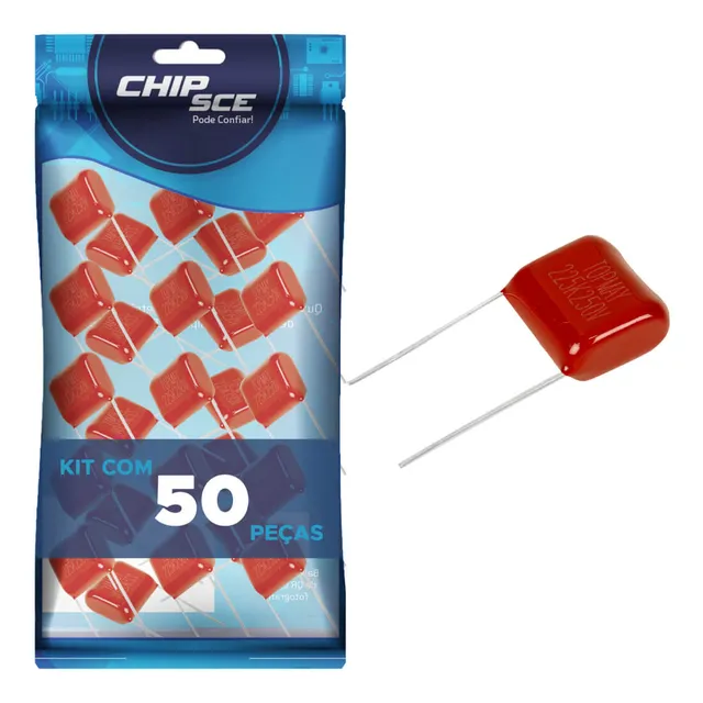 50x Capacitor De Corte De Frequência Tweeter 2m2 50 Unidades