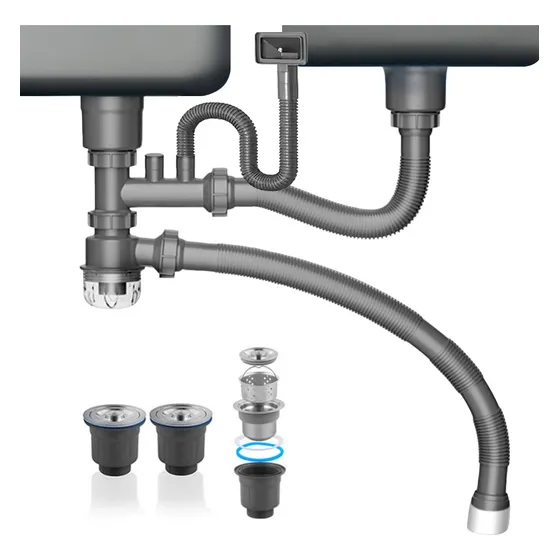 Contra Canasta Con Salida Doble Acero Inox.