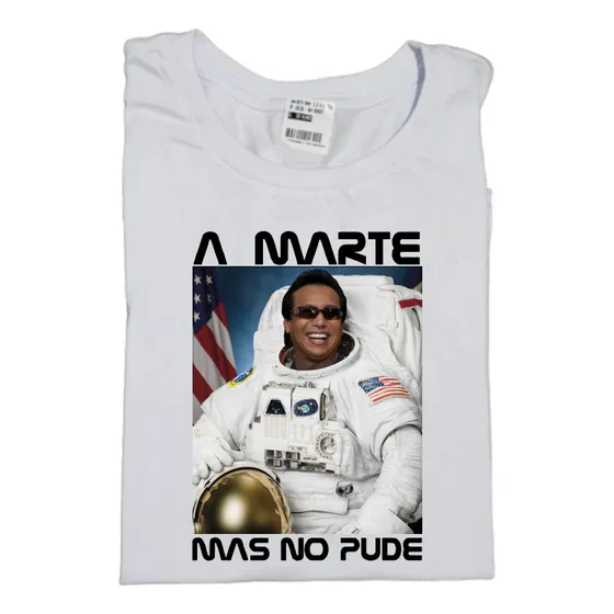 Camiseta Estampada Diomedes Diaz A Marte Mas No Pude Algodón