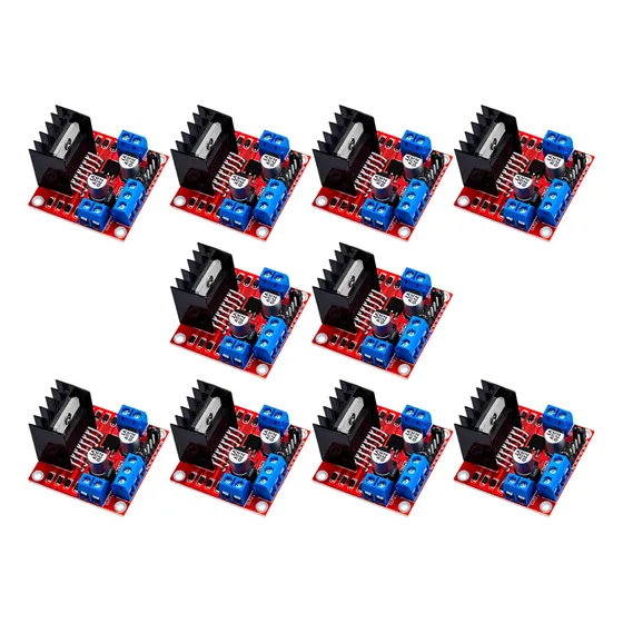 Tecneu 10 Piezas Modulo Puente H L298 Driver Controlador para Motores Raspberry Arduino
