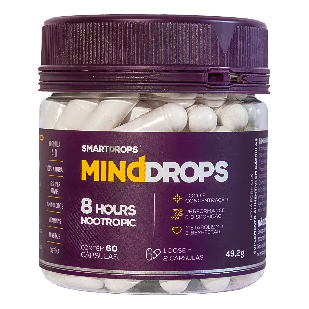 Minddrops 4.0 | Nootrópico Natural Avançado (60 Cápsulas)