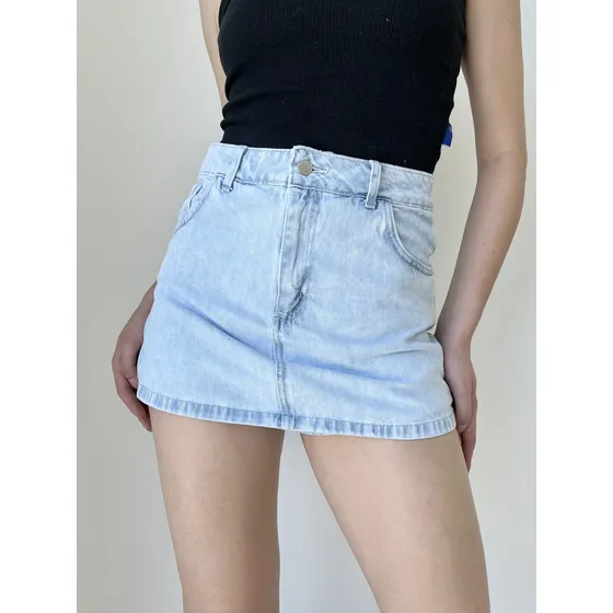 Skort Mini Short Jean Mujer Marca Loca