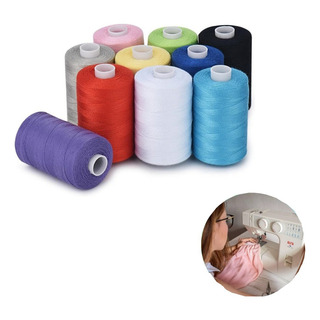 10 Rollos Hilo De Coser Profesional Multicolor 10000 Yardas 10 Rollos Hilo De Coser Profesional Multicolor 10000 Yardas