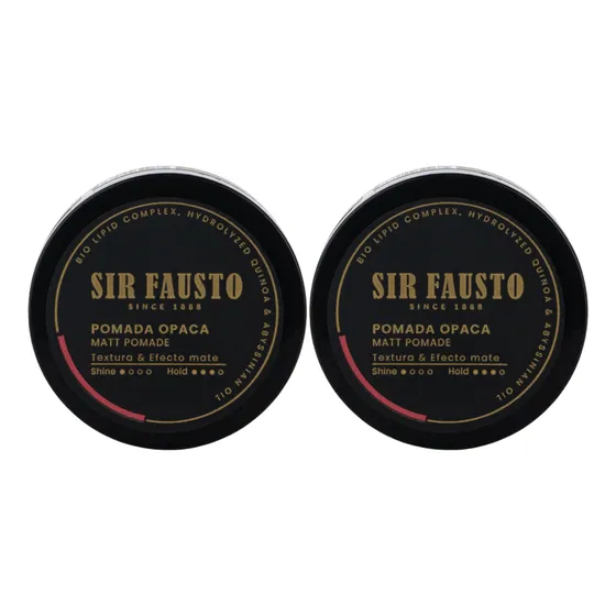 Sir Fausto Mens Culture Pomada Opaca Mate 50ml X2