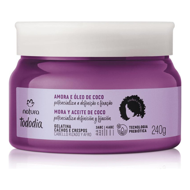 Gelatina Cachos E Crespos Tododia Amora E Óleo De Coco 240g Gelatina Cachos E Crespos Tododia Amora E Óleo De Coco 240g