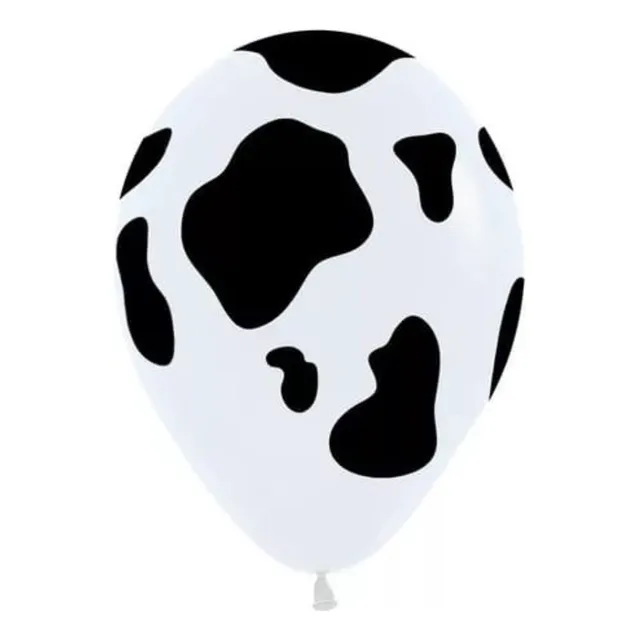 Globos Estampado De Vaca X12 Unidades