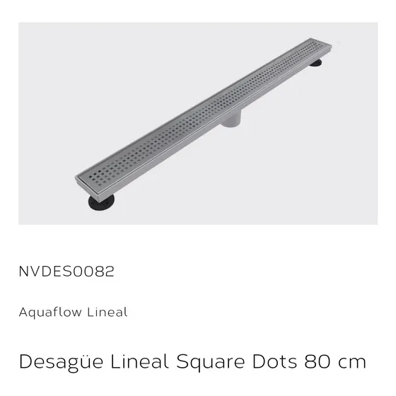 Nova Rejilla Desagüe Centro Piso Lienal 60cm Perforado