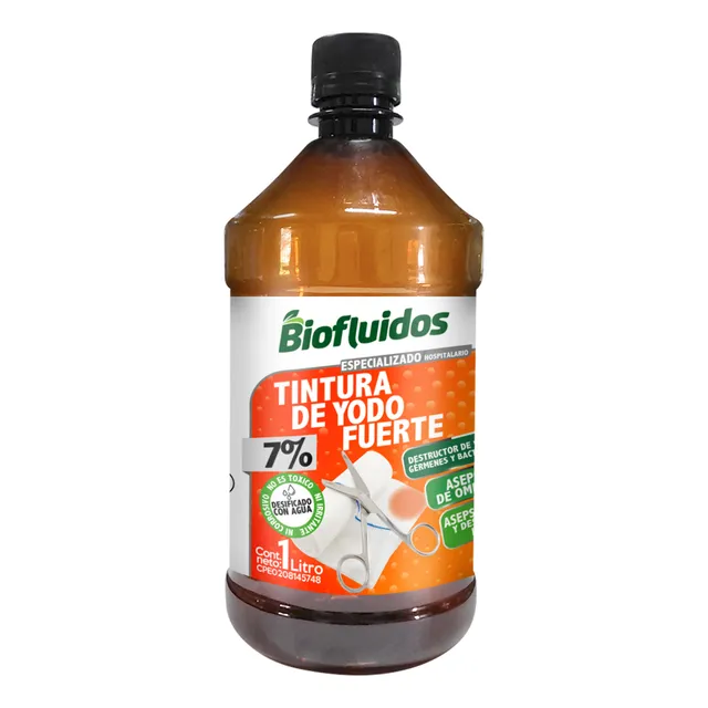 Tintura De Yodo 7% Litro Biofluidos