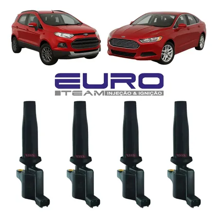 Kit 4 Bobina Ignição Ford Focus 2.0 16v Ecosport 2.0 Duratec
