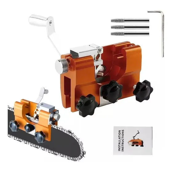 Afilador De Sierras Caladoras Para Afilar Cadenas Motosierra Color Naranja