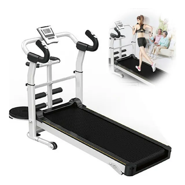 Caminadora Mecanica Plegable Negro Con Audio Monitor Negro