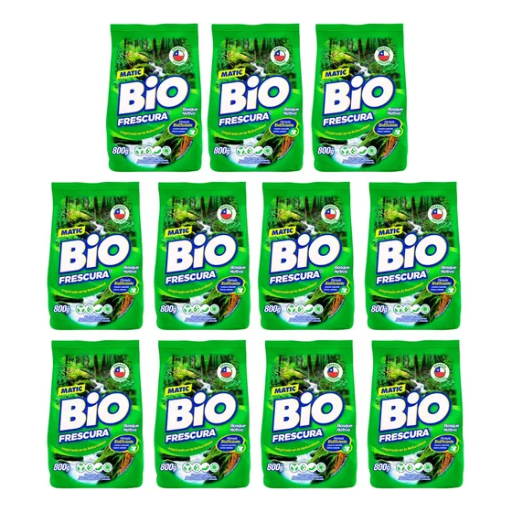 Pack 11 Detergente En Polvo  Bio Frescura 800g Colección