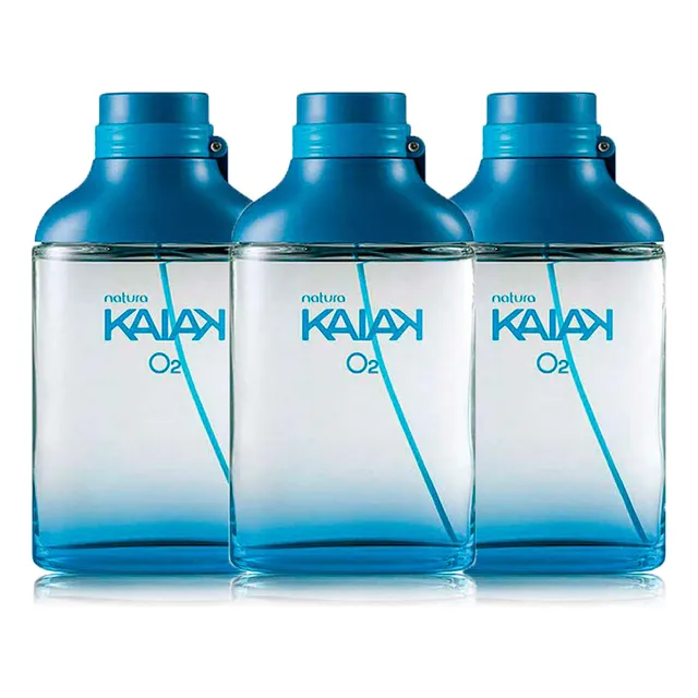 Natura Eau De Toilette Kaiak O2 Hombre 100 Ml - Pack X 3