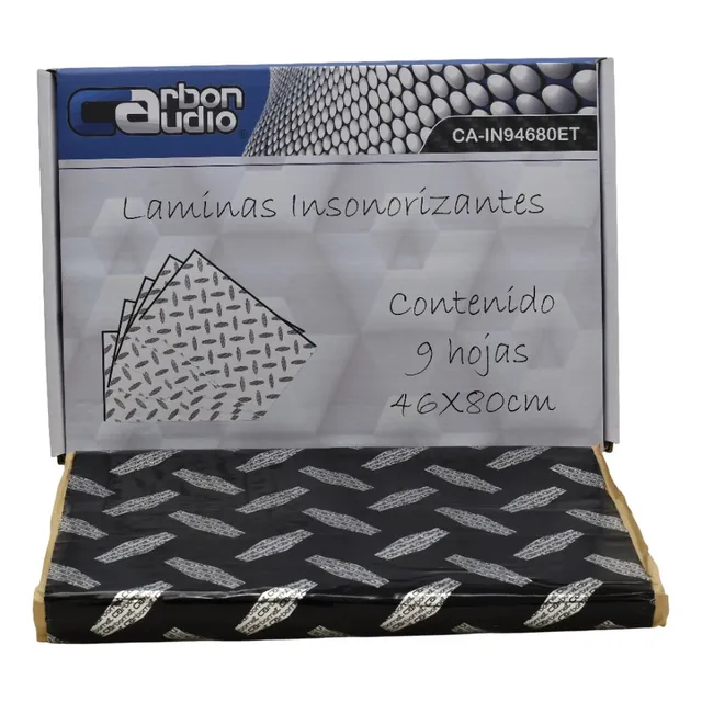 Set De 9 Placas Insonorízates Carbon Audio Ultra Ligeras