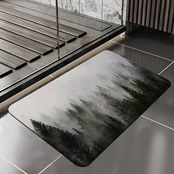 Tapete Baño Secado Rapido Super Absorbente Diatomita Goma 16