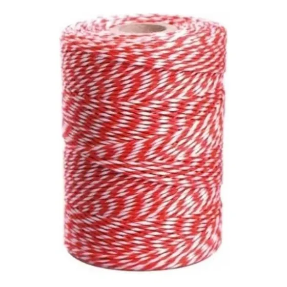 Barbante Mesclado : Algodão Vermelho E Branco Uso Culinário