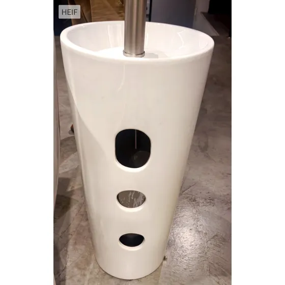 Lavamanos De Pedestal Blanco De Cerámica