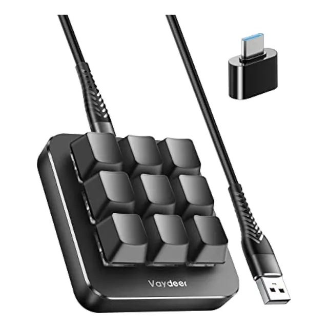 Vaydeer Teclado Mecánico Con Una Sola Mano Nkro,