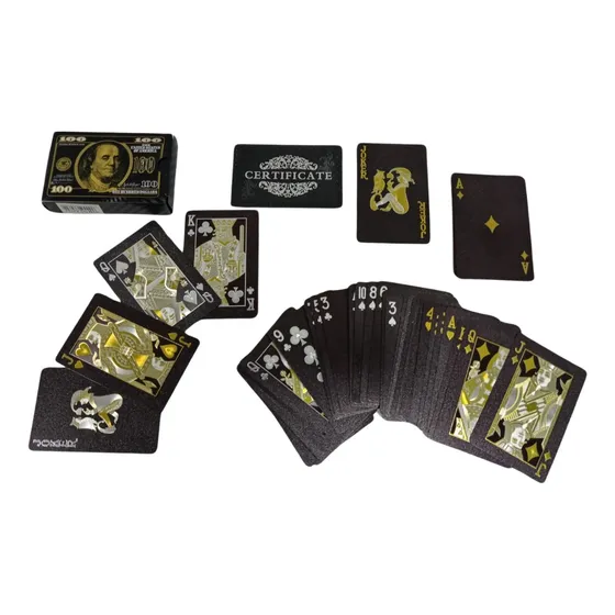 Poker Negro Cartas Casino Profesionales Dolar Juego Mesa