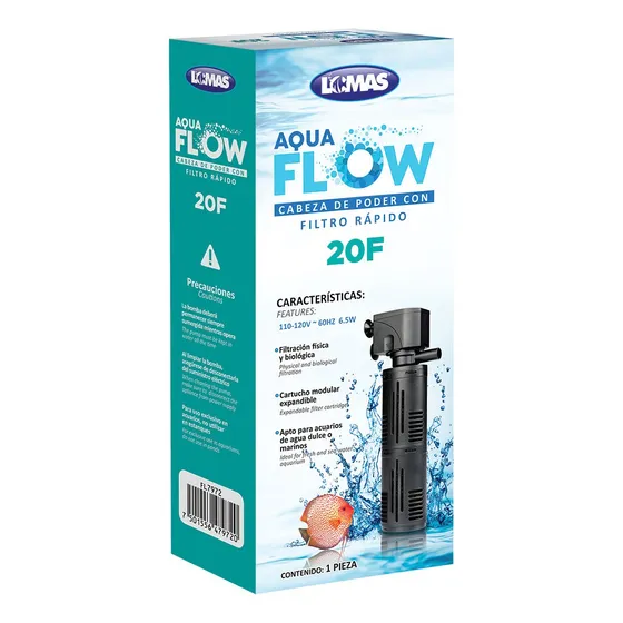 Cabeza De Poder Filtro Interno Aquaflow Pecera Hasta 250 Lts