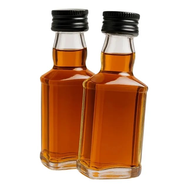 12 Mini Garrafinhas De Vidro 50ml Jack Daniels Decoração
