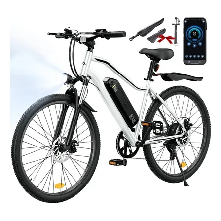 Bicicleta Elétrica 750w Com Bateria Removível 36v 15AH Ip65, 5 Marchas, Freio A Disco E Suspensão Reforçada, Ideal Para Uso Urbano E Trilhas Ip54 Suspensão Dianteira Iluminação Completa Banco Ajustá