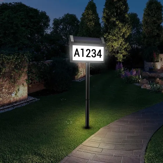 Señal Solar Para Numero Casa Placa Direccion Led Control